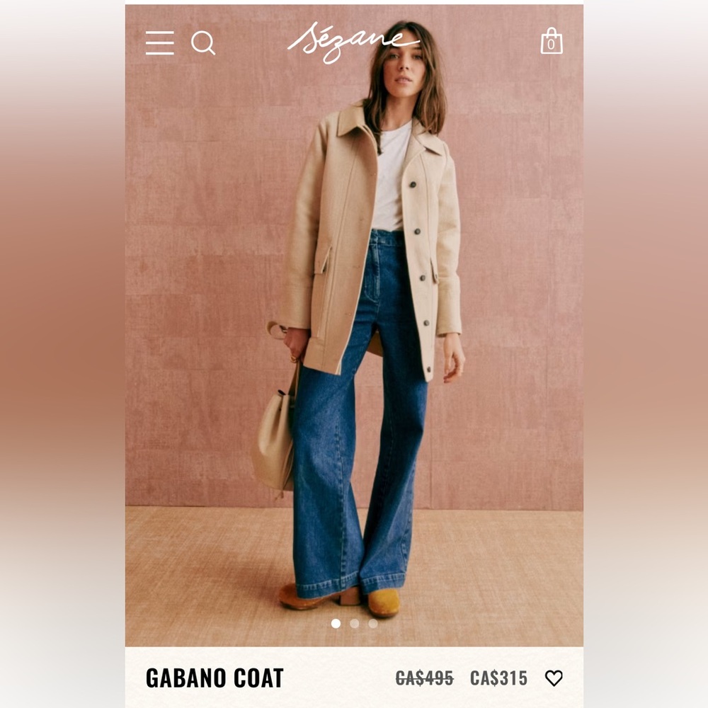 Sézane Beige Gabano Coat